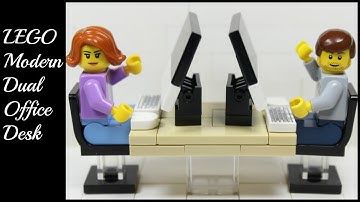 LEGO Dual Office Desk Tutorial