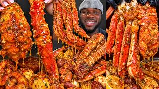 YUMMY Foods Mukbang | Extra Juicy King Crab Legs, Imitation Crab, Lobster & Spicy Buldak Mukbang