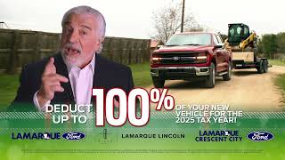 Last Chance for HUGE Tax Savings! Deduct 100% of Your New Work Vehicle with Lamarque Automotive