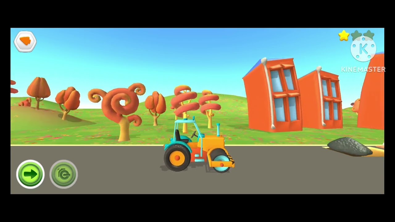 Tractor, repair of the cartoon background music video the end