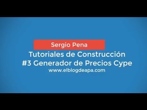 Recursos de construcción #3 Generador de precios cype