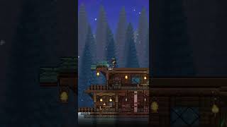 a cute and large snow cabin that can fit more NPCs! #terraria #building #shorts