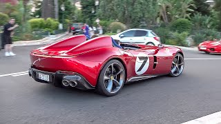 Ferrari Monza SP2 - Start Up \& Driving in Monaco !