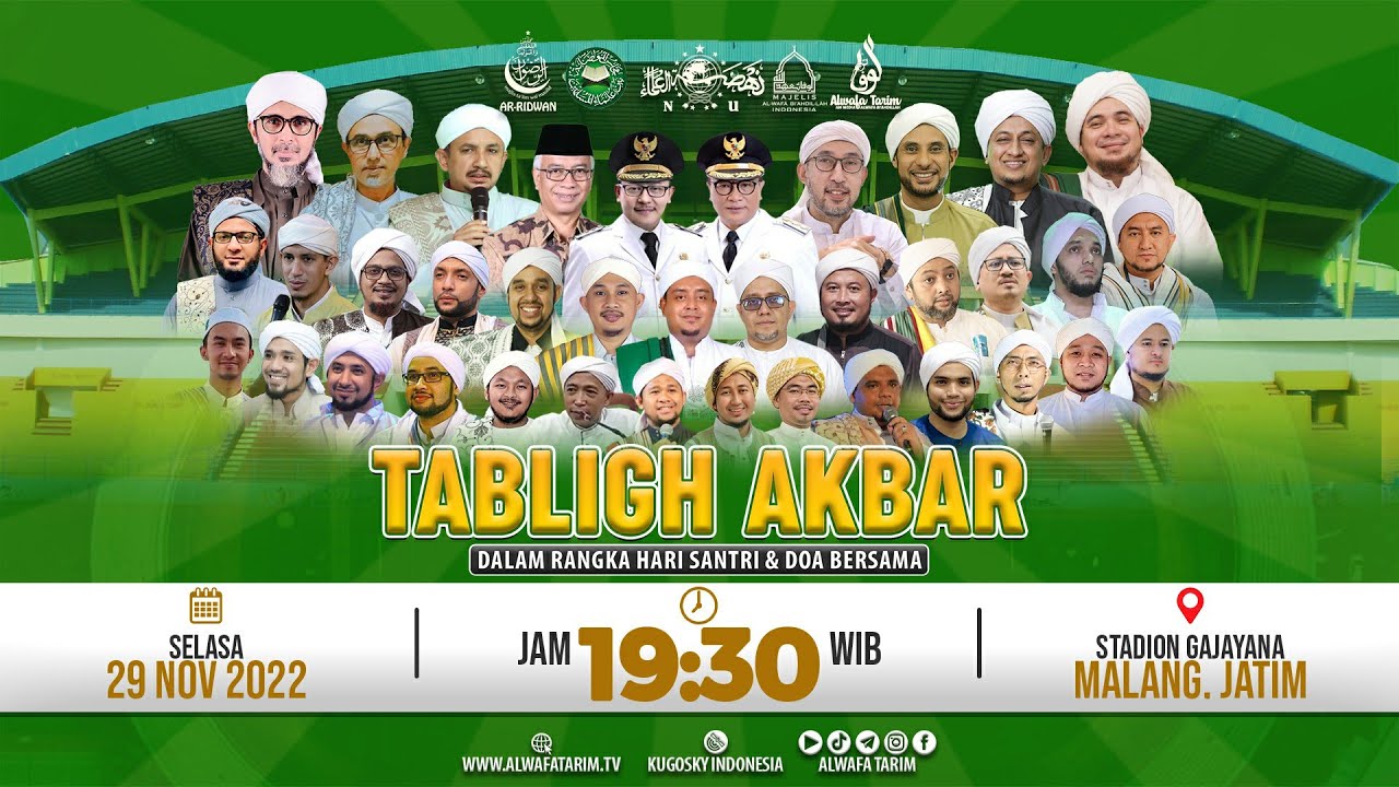 🔴LIVE | TABLIGH AKBAR DALAM RANGKA HARI SANTRI NASIONAL & DOA BERSAMA - STADION GAJAYANA, MALANG