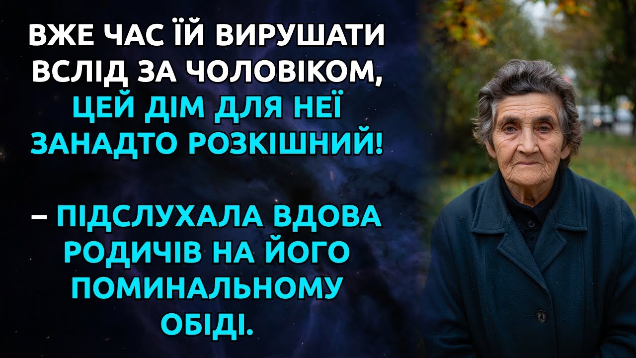 ВЖЕ ЧАС ЇЙ ВИРУШАТИ ВСЛІД ЗА ЧОЛОВІКОМ, ЦЕЙ ДІМ ДЛЯ НЕЇ ЗАНАДТО РОЗКІШНИЙ! – ПІДСЛУХАЛА ВДОВА