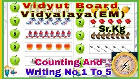 Senior KG | Counting & Writing Numbers | Vidyut Board Vidyalaya | BHAGYESH THAKKAR |1922