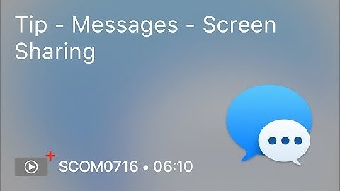 SCOM0716 - Tip - Messages - Screen Sharing