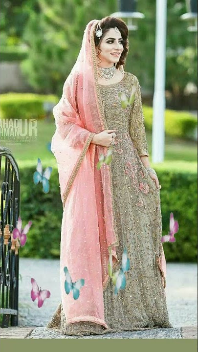 bridal dresses pink color