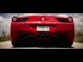 Ferrari 458 italia cars startup exhaust and launch