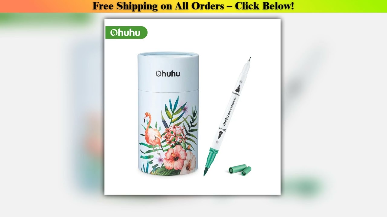 Ohuhu Art Markers Dual Tips Line Marker Set Coloring Water Color Brush Fineliner WaterColor Pen
