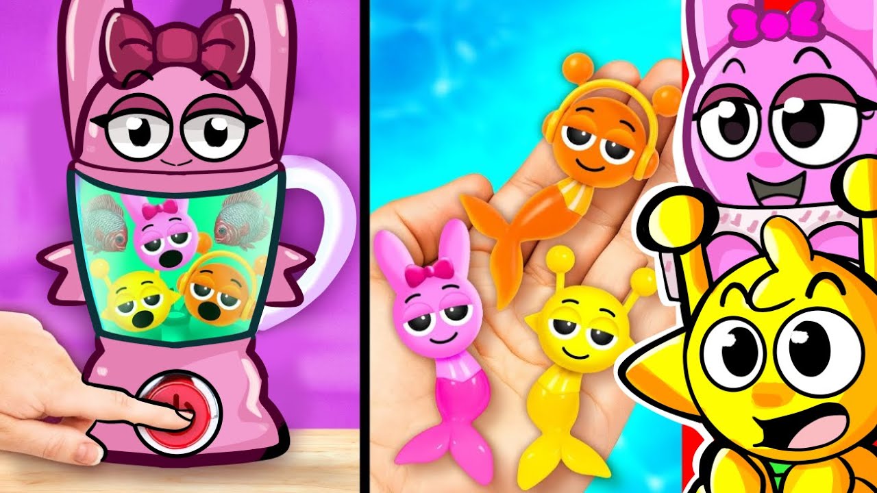 ¡HICIMOS un PARQUE ACUÁTICO de SPRUNKI para SIRENAS!😱