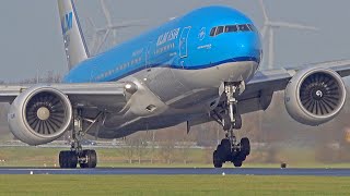+30 Minutes Of HEAVY CROSSWIND LANDINGS | A380, B747F, A350 | Amsterdam Schiphol airport