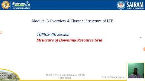 Lecturevideo_15EC81_Module3_Structure of Downlink Resource Grid_K P LinijaShylin