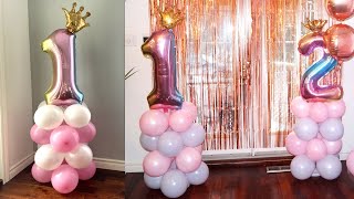 HOW to make a BALLOON COLUMN without helium  Sugarella Sweets Party