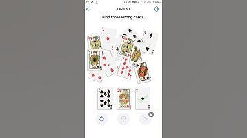 Easy Game 🔰 Level 63 🔰 find three wrong cards