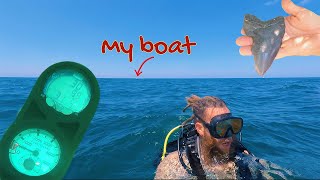 I loSt my boat diving for megalodon teeth In Venice Florida!!