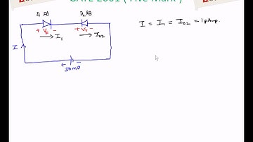 Problem on Diode - GATE 2001 ECE (Five Marks) - (Electronic Devices) - www.egate.ws