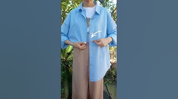 ✅️SPRING BUTTON UP SHIRT HACK❌️ #shorts #fashionhack #outfit #styletips