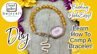 Learn How To Crimp and Create This Stunning Beaded Bracelet Tips Tricks, &amp; Beading Hacks Diy Jewelry
