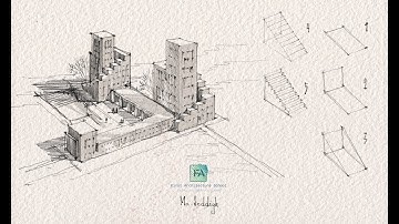 Draw like an Architect - Essential Tips - basic shapes - Stairs - part 4- 2019