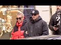 Exclusive  singer pink and her husband walk to colette store in paris