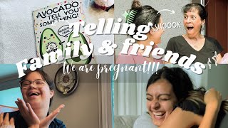 TELLING FAMILY & FRIENDS WE ARE PREGNANT!!!| part #1 .