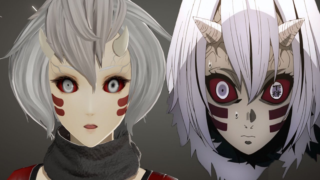 Code Vein Mukago Lower Moon 4 Character Creation From Demon Slayer