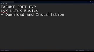 Download and Installation