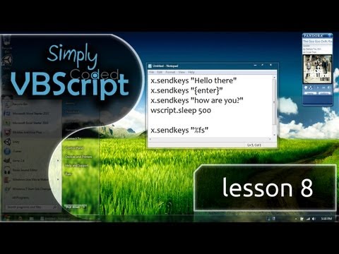 VBScript Basics, Part 8 | SendKeys