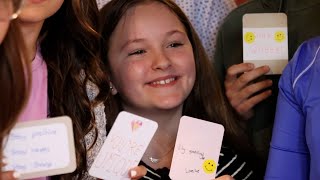 Kids in New Jersey gather creating greeting cards and care packages to uplift hospital patients