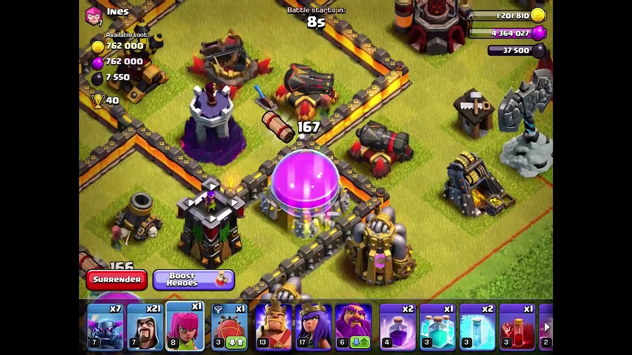 I had  a perfect half of a Clash of clans, rank battle,