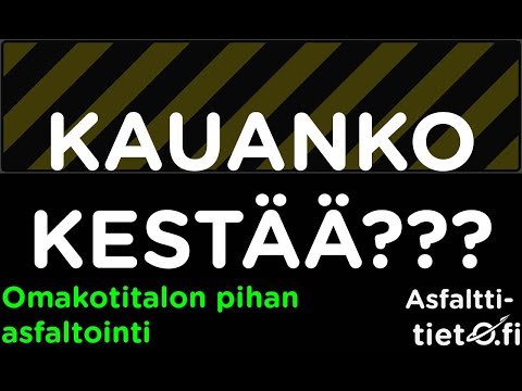 Video: Kuinka kauan kierrätetty asfaltti kestää?