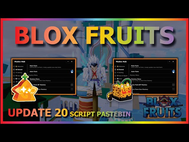 BLOX FRUITS Script Pastebin 2023 UPDATE 20 AUTO FARM, SMOOTH