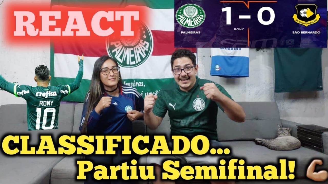 React do Jogo Palmeiras 1 x 0 São Bernardo - válido pelas quartas de ...