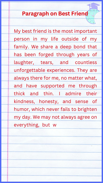 Paragraph on Best Friend