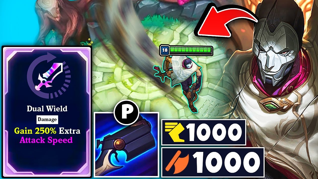Jhin, but this augment gives me 1000 Attack Damage and Movement Speed ...