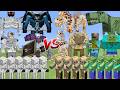 SKELETONS ALLIANCE Vs HUSKS &amp; ZOMBIES ALLIANCE MOBS BATTLE IN MINECRAFT