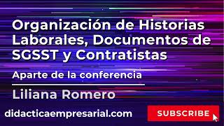 Organización de Historias Laborales, Documentos de SGSST y Contratistas