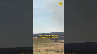 Fire crews tackling four separate wildfires on moors near Greater Manchester