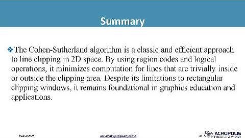 Cohen Sutherland Algorithm