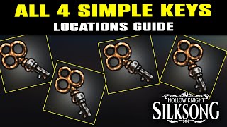 ALL SIMPLE KEYS Locations in SILKSONG | 4/4 Simple Key Guide Complete