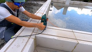 High-speed REINFORCEMENT of aerated concrete block. Building a GUEST HOUSE for two studios