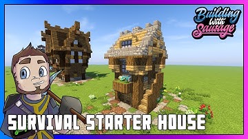 Minecraft - Building with Sausage - Survival Starter House [Vanilla Tutorial 1.12]