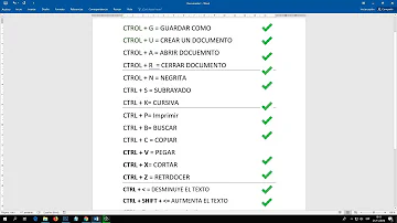 ¿Cómo puedo obtener una lista de atajos de teclado en Word?