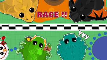 SEA ANIMALS RACE TO LAVA IN MOPE.IO | FUNNY MOMENTS |