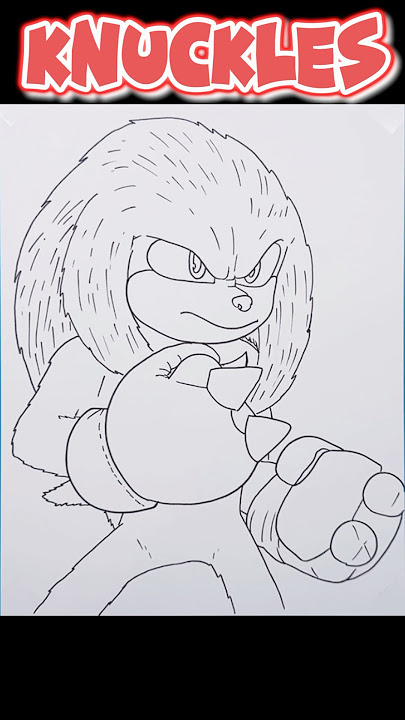 How To Draw knuckles | Sonic The Hedgehog 3 #shorts #knuckles #sonic3 #drawing