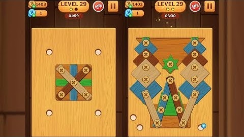 Screw Puzzle: Wood Nut & Bolt - Level 29