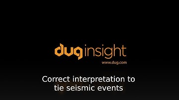 DUG Insight: Correct interpretation to tie seismic events