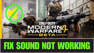 How To Fix Call of Duty: Modern Warfare 4 Beta Sound or Audio Not Working