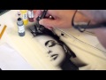 Airbrush TV 49 Golden High Flow Acrylics im Test - Schwarz Weiß Portrait Step by Step